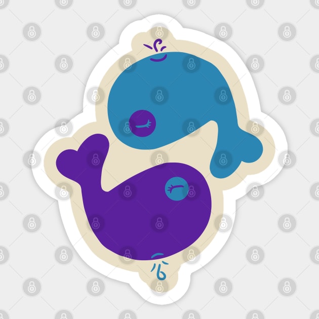 Whale Yin Yang Sticker by PickFairy